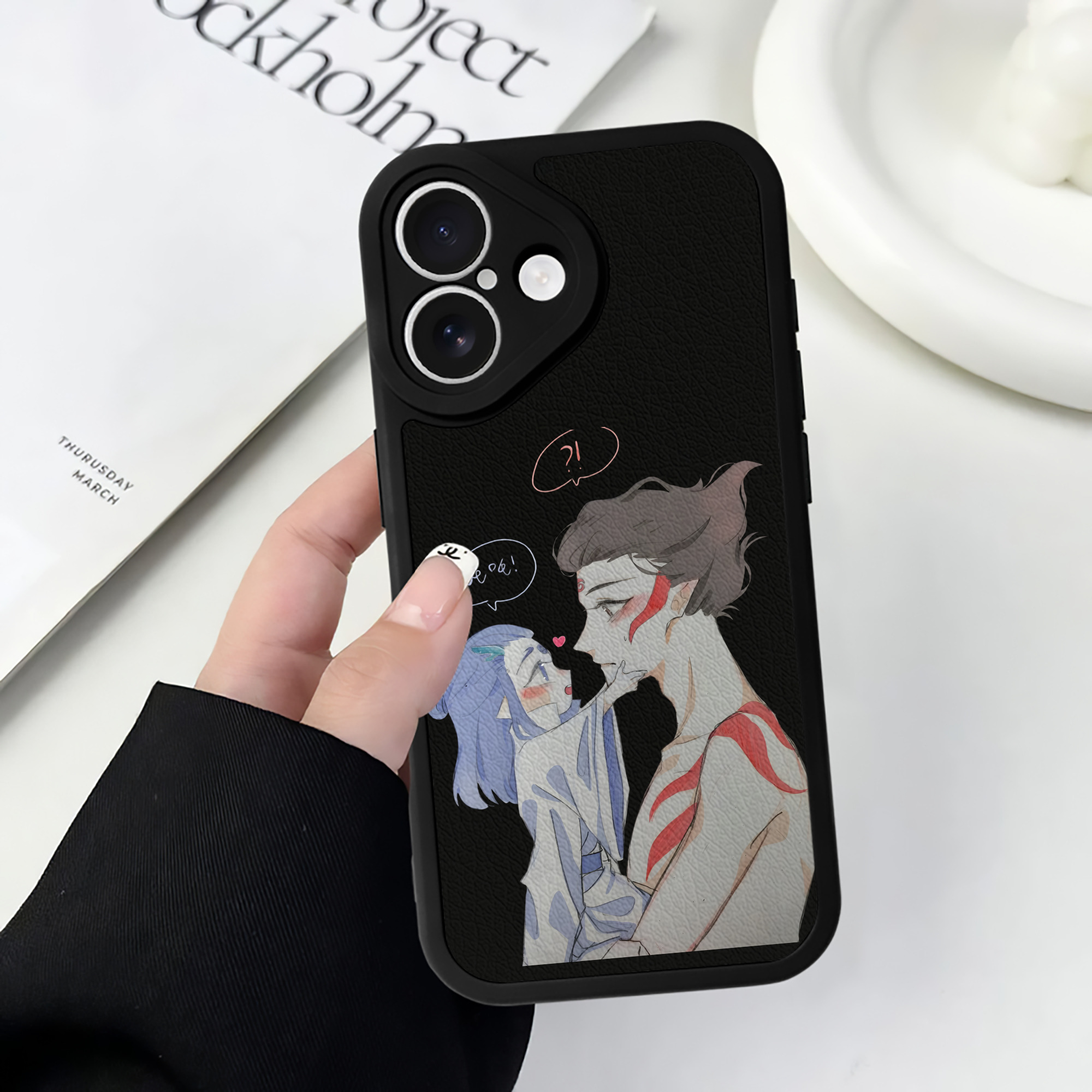 （画像用） Ne Zha 2 ナタ 魔童の大暴れ 【iPhone 16シリーズ対応】シリコンスマホケース（レザー調） 材質：シリコン